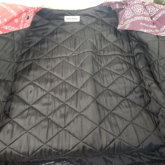 Palm Angels Sherpa Quilted Cotton Bandana Streetwear Y2K Retro sz XXL Unisex - Picture 15 of 17
